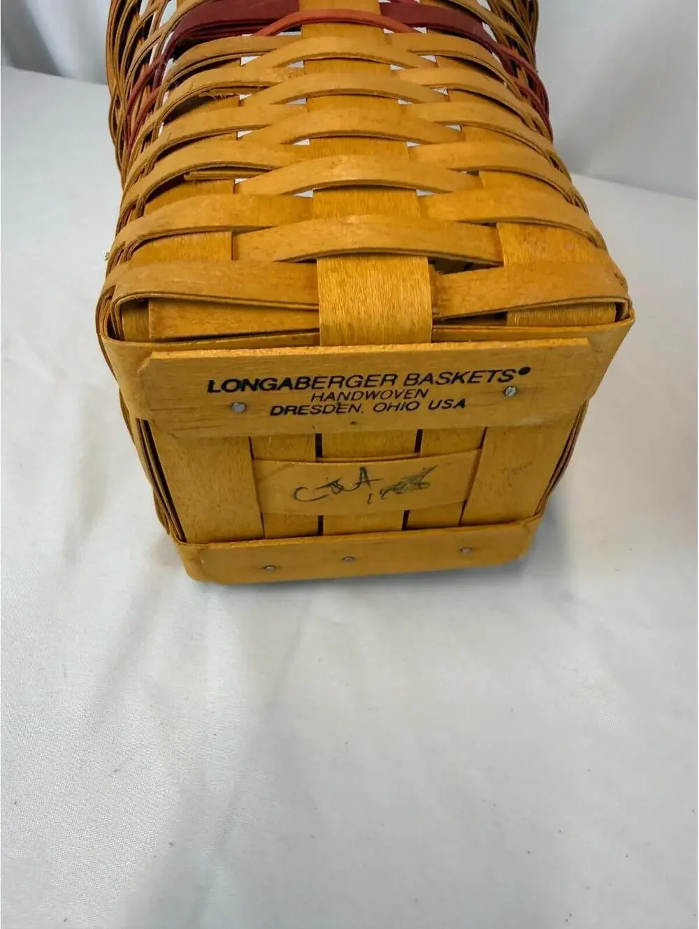 1998 Longaberger May Series Snapdragon Basket w/Liner & Protector 7.5
